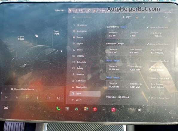 5YJ3E1EB3KF385119 2019 TESLA MODEL Черный Вид щитка приборов