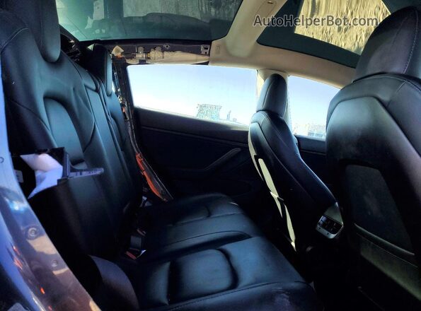 5YJ3E1EB3KF452303 2019 TESLA MODEL Charcoal Vista de los asientos traseros