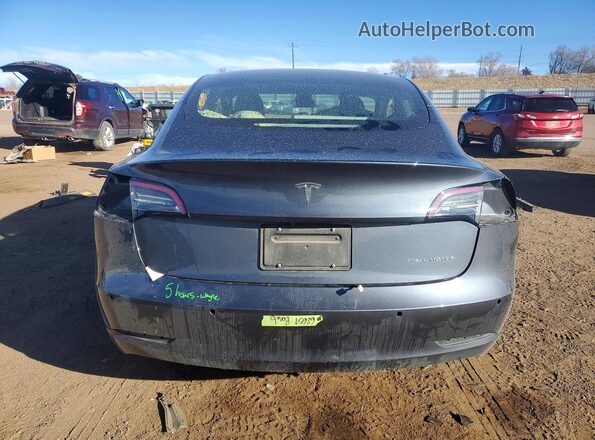 5YJ3E1EB3KF477346 2019 TESLA MODEL Gray Vista trasera