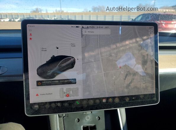 5YJ3E1EB3KF477346 2019 TESLA MODEL Gray Vista del cuadro de instrumentos