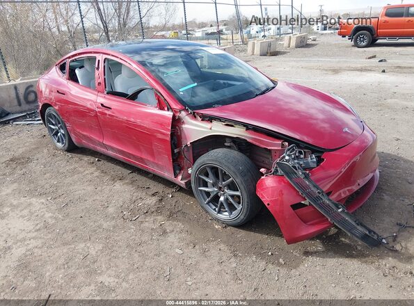 5YJ3E1EB7NF276411 2022 TESLA MODEL 3 Red Передня права чверть