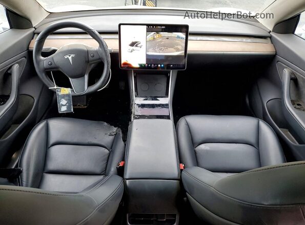5YJ3E1EB8KF454063 2019 TESLA MODEL Белый Вид панели приборов