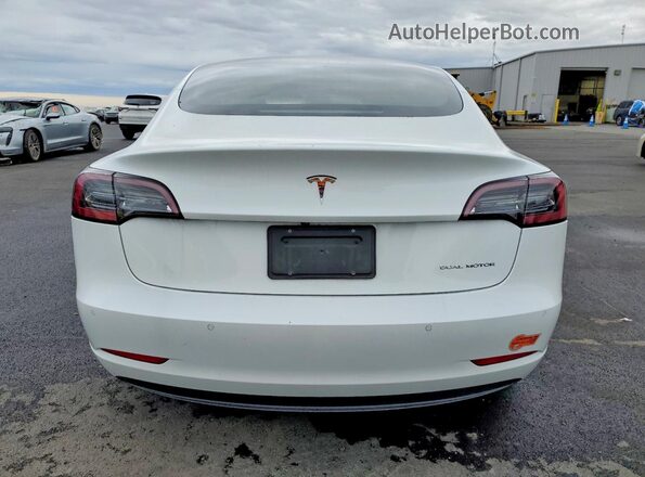 5YJ3E1EB8KF454063 2019 TESLA MODEL Белый Вид сзади