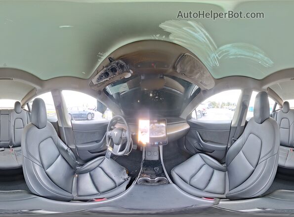 5YJ3E1EB8KF454063 2019 TESLA MODEL Белый Вид наклейки с VIN-кодом
