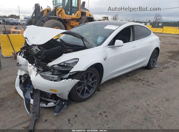 5YJ3E1EB8LF637433 2020 TESLA MODEL 3 Белый Передняя левая четверть