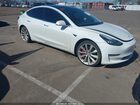 2019 Tesla Model 3 Long Range/performance White vin: 5YJ3E1EB9KF419922