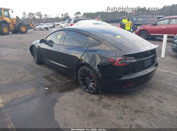 5YJ3E1EC5NF275895 2022 TESLA MODEL 3 Black უკანა მარცხენა