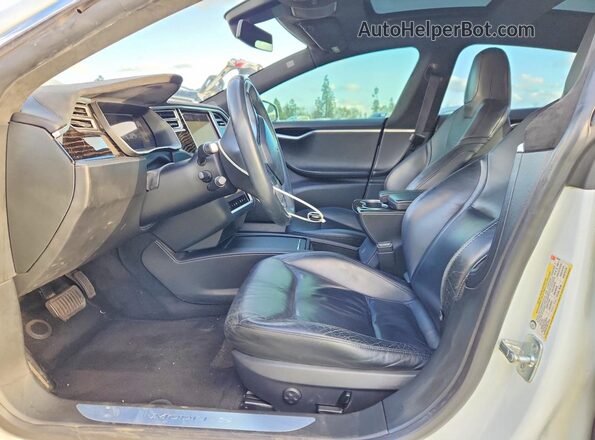5YJSA1E10GF160954 2016 TESLA MODEL Белый Вид салона спереди