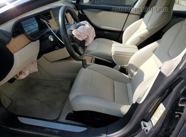 5YJSA1E29KF305166 2019 TESLA MODEL Серый Вид салона спереди