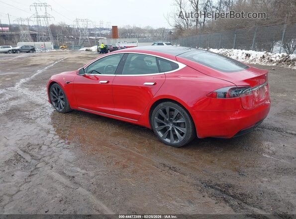 5YJSA1E29MF425987 2021 TESLA MODEL S Красный Задняя левая четверть