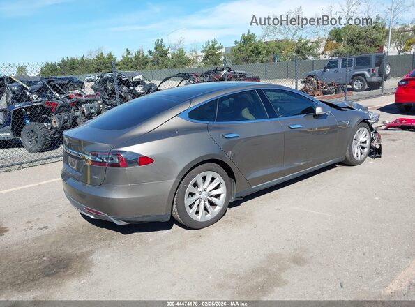5YJSA1E2XGF133530 2016 TESLA MODEL S Серый Задняя правая четверть