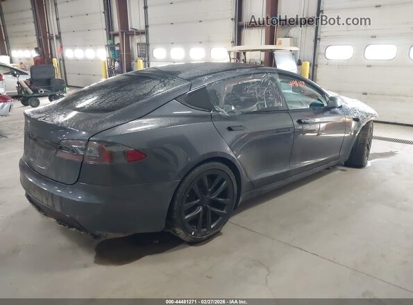 5YJSA1E54MF428838 2021 TESLA MODEL S Серый Задняя правая четверть