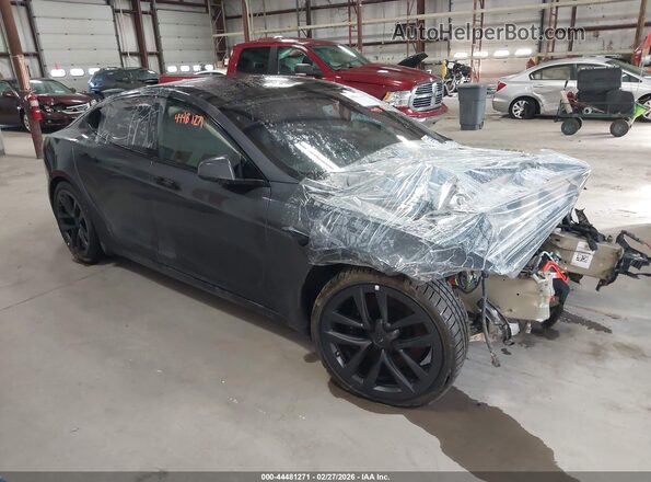 5YJSA1E54MF428838 2021 TESLA MODEL S Серый Передняя правая четверть