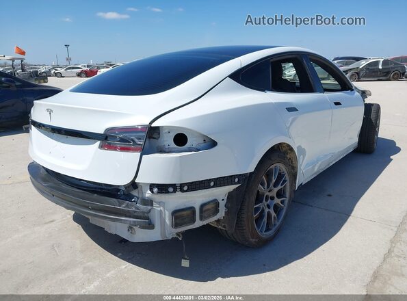 5YJSA1E59MF440421 2021 TESLA MODEL S Белый Задняя правая четверть