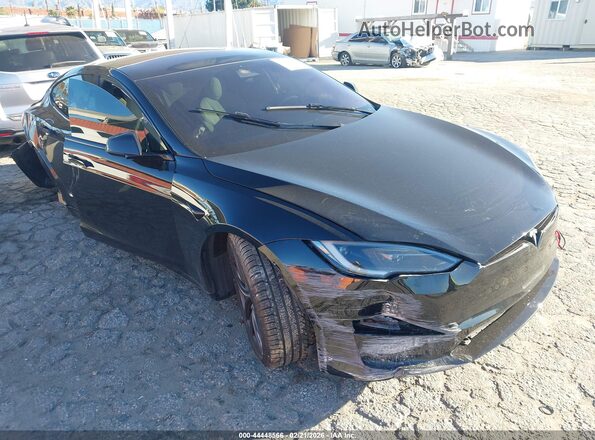 5YJSA1E60PF516394 2023 TESLA MODEL S Черный Передняя правая четверть
