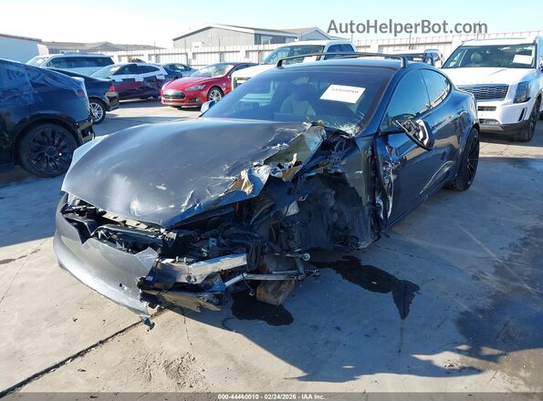 5YJSA1E65MF440859 2021 TESLA MODEL S Серый Передняя левая четверть