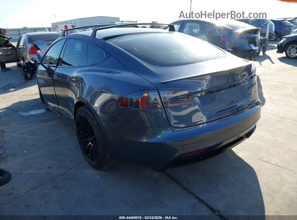 5YJSA1E65MF440859 2021 TESLA MODEL S Серый Задняя левая четверть