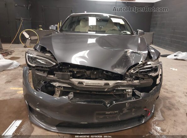 5YJSA1E66PF520756 2023 TESLA MODEL S Gray Вид щитка приладів