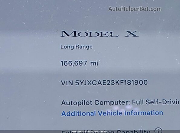 5YJXCAE23KF181900 2019 TESLA MODEL X Серый Вид задних сидений