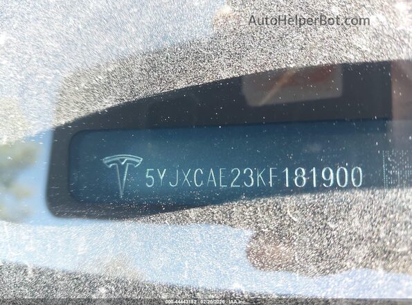 5YJXCAE23KF181900 2019 TESLA MODEL X Серый Вид подкапотного пространства