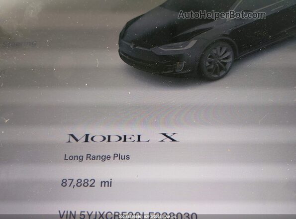 5YJXCBE20LF238030 2020 TESLA MODEL X Черный 
