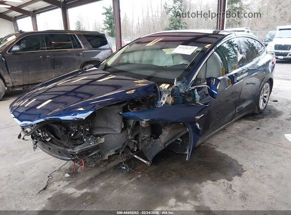 5YJXCBE23HF065675 2017 TESLA MODEL X Синий Передняя левая четверть