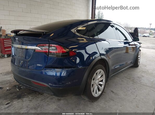 5YJXCBE23HF065675 2017 TESLA MODEL X Синий Задняя правая четверть