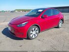 2021 Tesla Model Y Long Range Dual Motor All-wheel Drive Red vin: 5YJYGDEE0MF090171