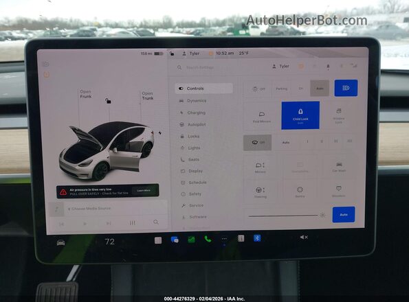 5YJYGDEE3MF199384 2021 TESLA MODEL Y White Вид задніх сидінь