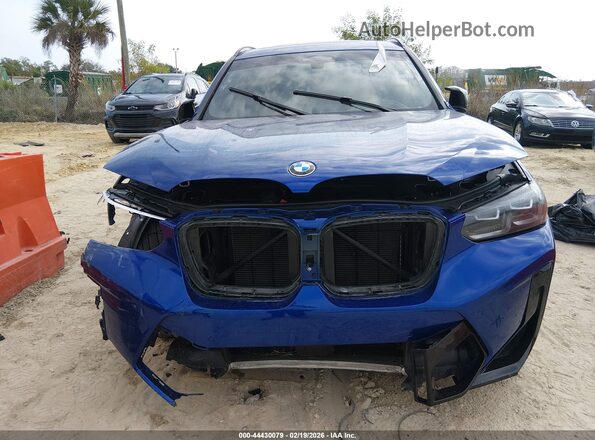 5YM13EC0XR9W09293 2024 BMW X3 Blue Вид спереду