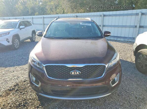 5XYPH4A53JG385610 2018 KIA SORENTO Темно-бордовый Вид сзади