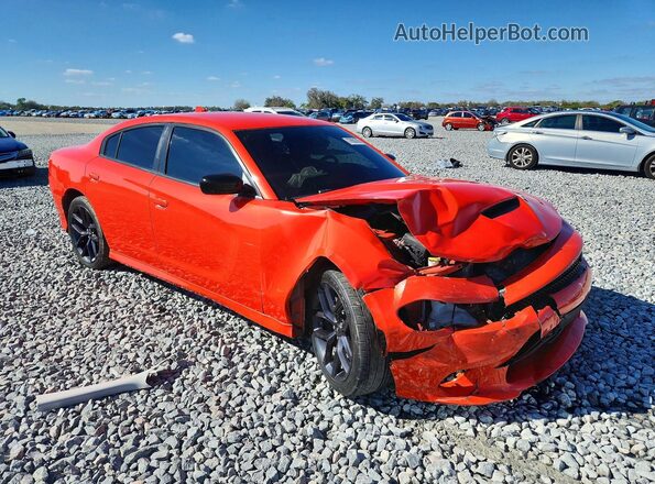 2C3CDXCT2MH588599 2021 DODGE CHARGER Orange Front view
