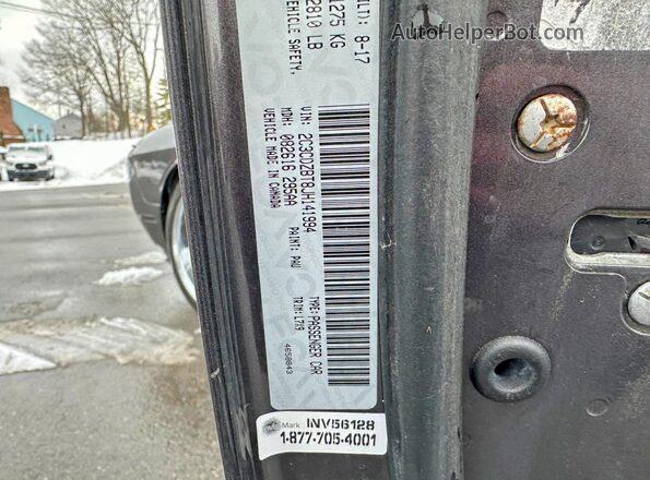 2C3CDZBT8JH141994 2018 DODGE CHALLENGER Gray Вид задньої частини салону