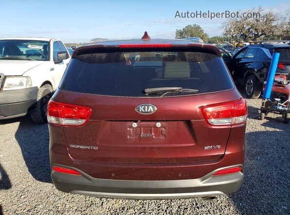 5XYPH4A53JG385610 2018 KIA SORENTO Темно-бордовый Вид салона спереди