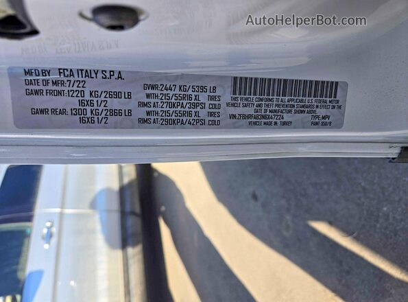 ZFBHRFAB3N6X47224 2022 RAM ALL MODELS Белый Вид задней части салона