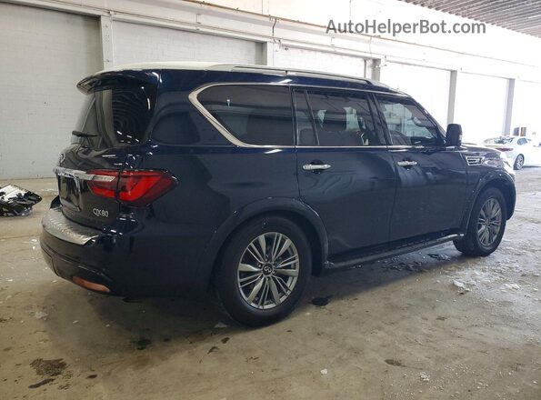 JN8AZ2AE2M9270644 2021 INFINITI QX80 Синий Передняя правая четверть