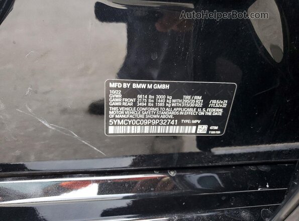 5YMCY0C09P9P32741 2023 BMW X6 Черный 