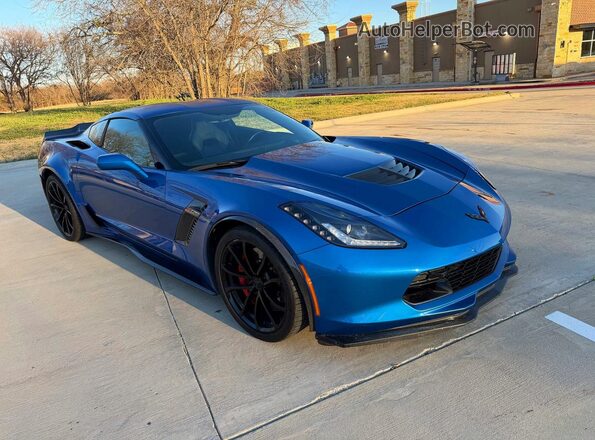 1G1YS2D60K5605674 2019 CHEVROLET CORVETTE Синий Задняя левая четверть