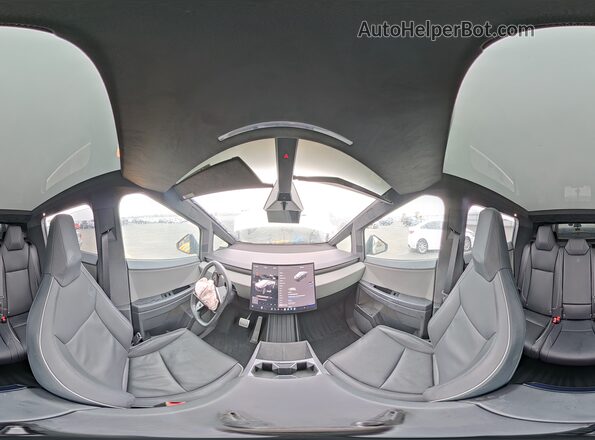7G2CEHEDXSA070628 2025 TESLA CYBERTRUCK Серебряный Панорамный вид салона 360°