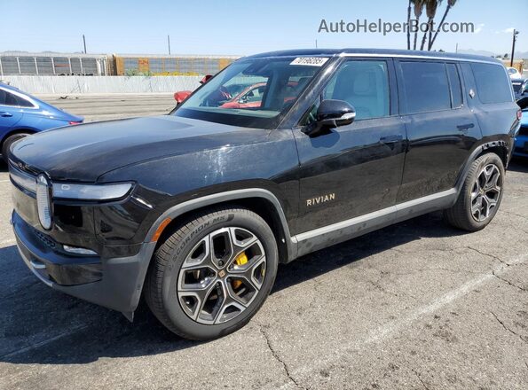 7PDSGABL5PN006593 2023 RIVIAN R1S Черный Передняя левая четверть