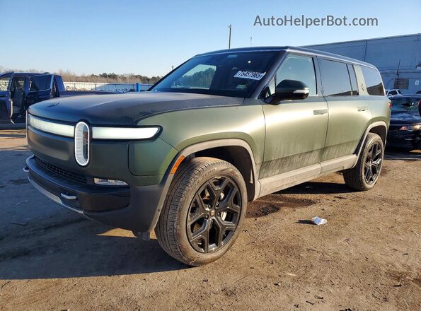 7PDSGCBA4RN032468 2024 RIVIAN R1S Green წინა მარცხენა ხედი სამი მეოთხედიდან