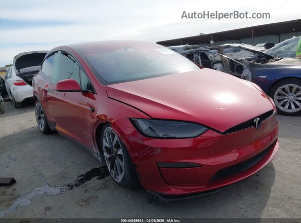 7SAXCBE50PF405571 2023 TESLA MODEL X Red Przód prawy