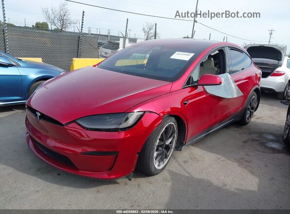7SAXCBE50PF405571 2023 TESLA MODEL X Red Przód lewy
