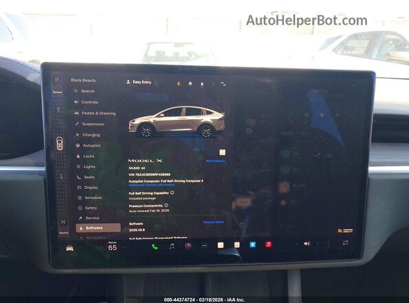 7SAXCBE59RF436689 2024 TESLA MODEL X Черный Вид задних сидений