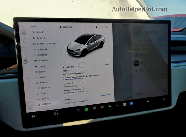 7SAXCDE59RF436624 2024 TESLA MODEL Белый Вид щитка приборов