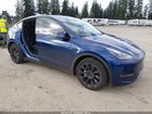 2025 Tesla Model Y Long Range Dual Motor All-wheel Drive Blue vin: 7SAYGAEE1SF240173