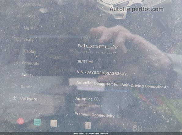 7SAYGDED6SA363697 2025 TESLA MODEL Y Gray Вид задніх сидінь