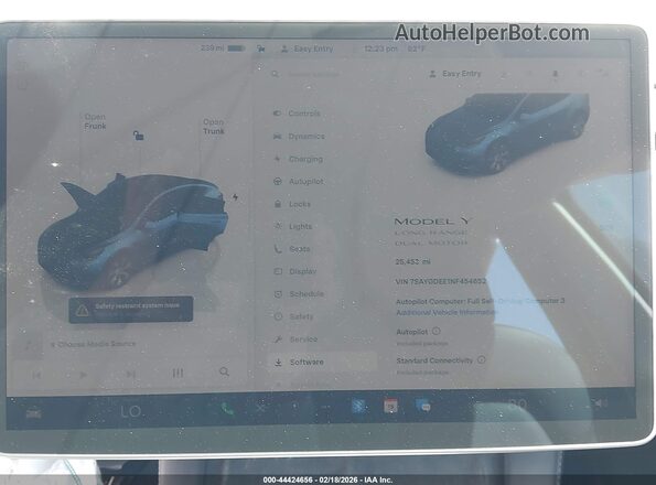 7SAYGDEE1NF454652 2022 TESLA MODEL Y Gray 