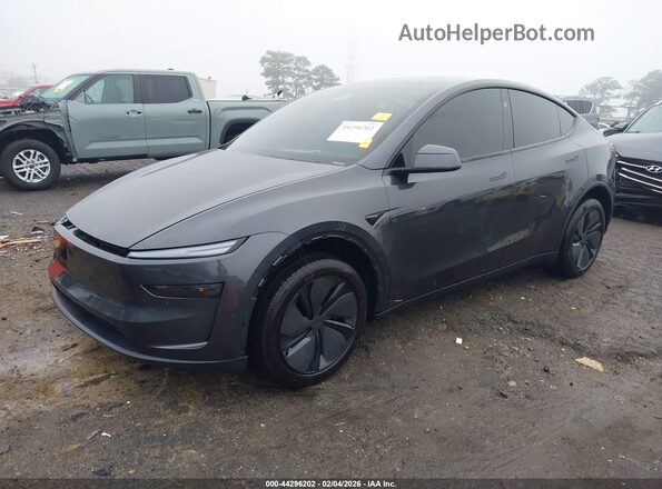 7SAYGDEE1TA587485 2026 TESLA MODEL Y Black წინა მარცხენა ხედი სამი მეოთხედიდან