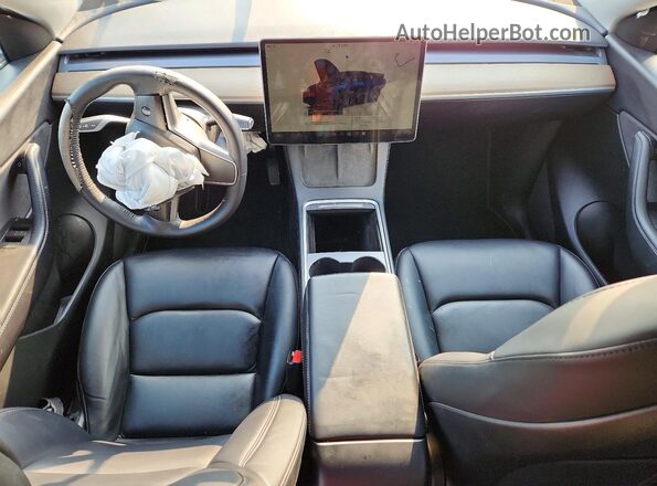 7SAYGDEE3NF481416 2022 TESLA MODEL Blue წინა პანელის ხედი